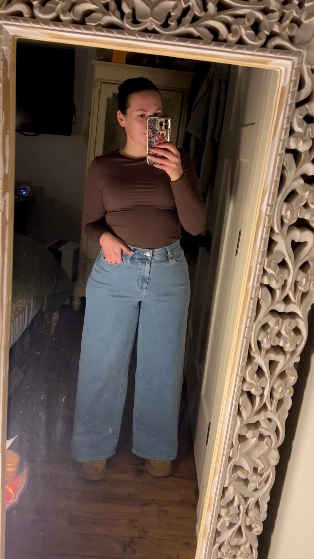 Petite Wide Leg Jeans / Wide Leg Pants from @landsend 🩷 sorry for my congested voice! I had to share my current favorite jeans for my short girlies like me!! 

#LTKSaleAlert #LTKPetite #LTKootd