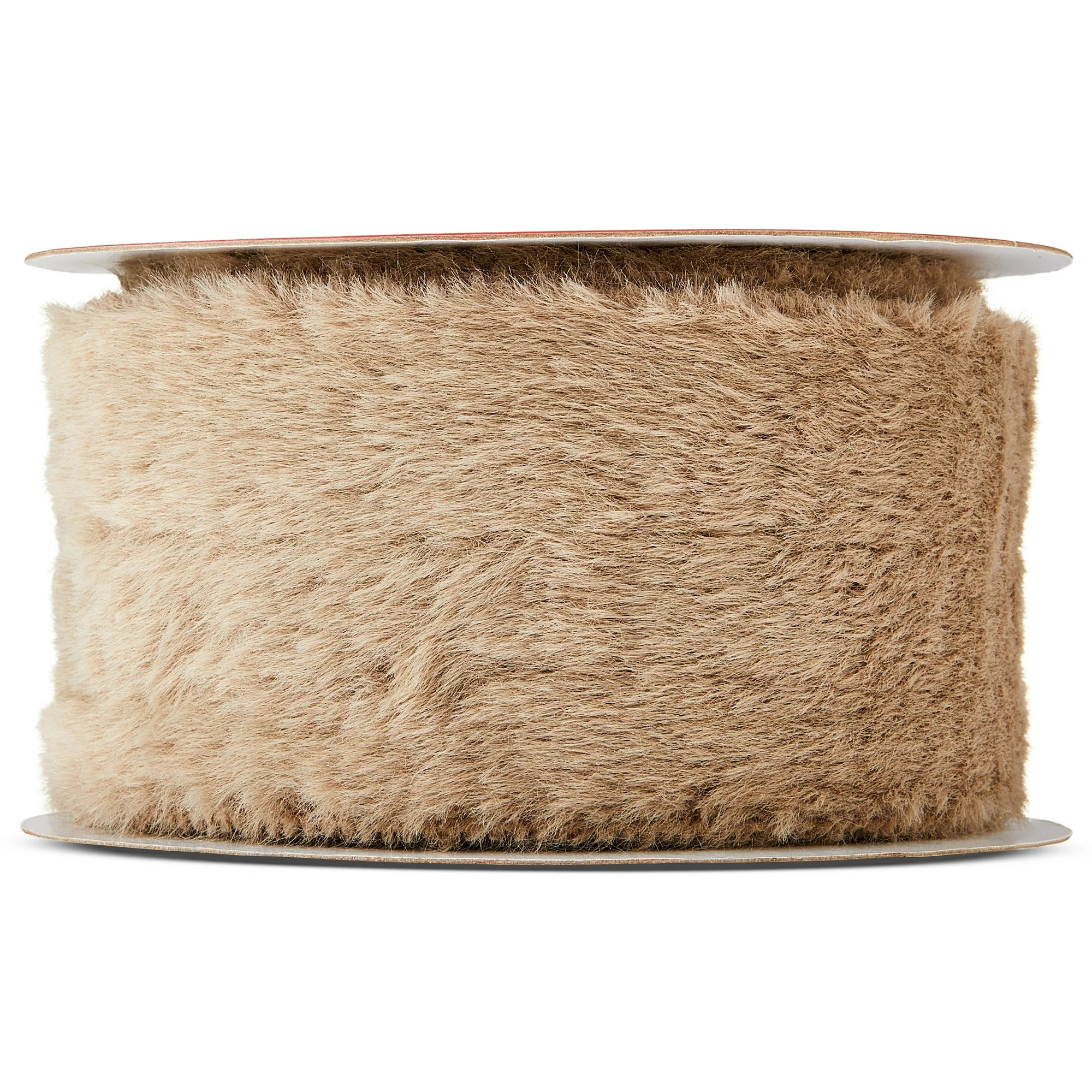 Brown Faux Fur Christmas Ribbon, 2.5" x 21', by Holiday Time | Walmart (US)