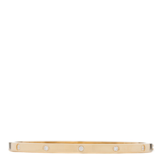 18K Yellow Gold 10 Diamond Small LOVE Bracelet 16 | FASHIONPHILE (US)