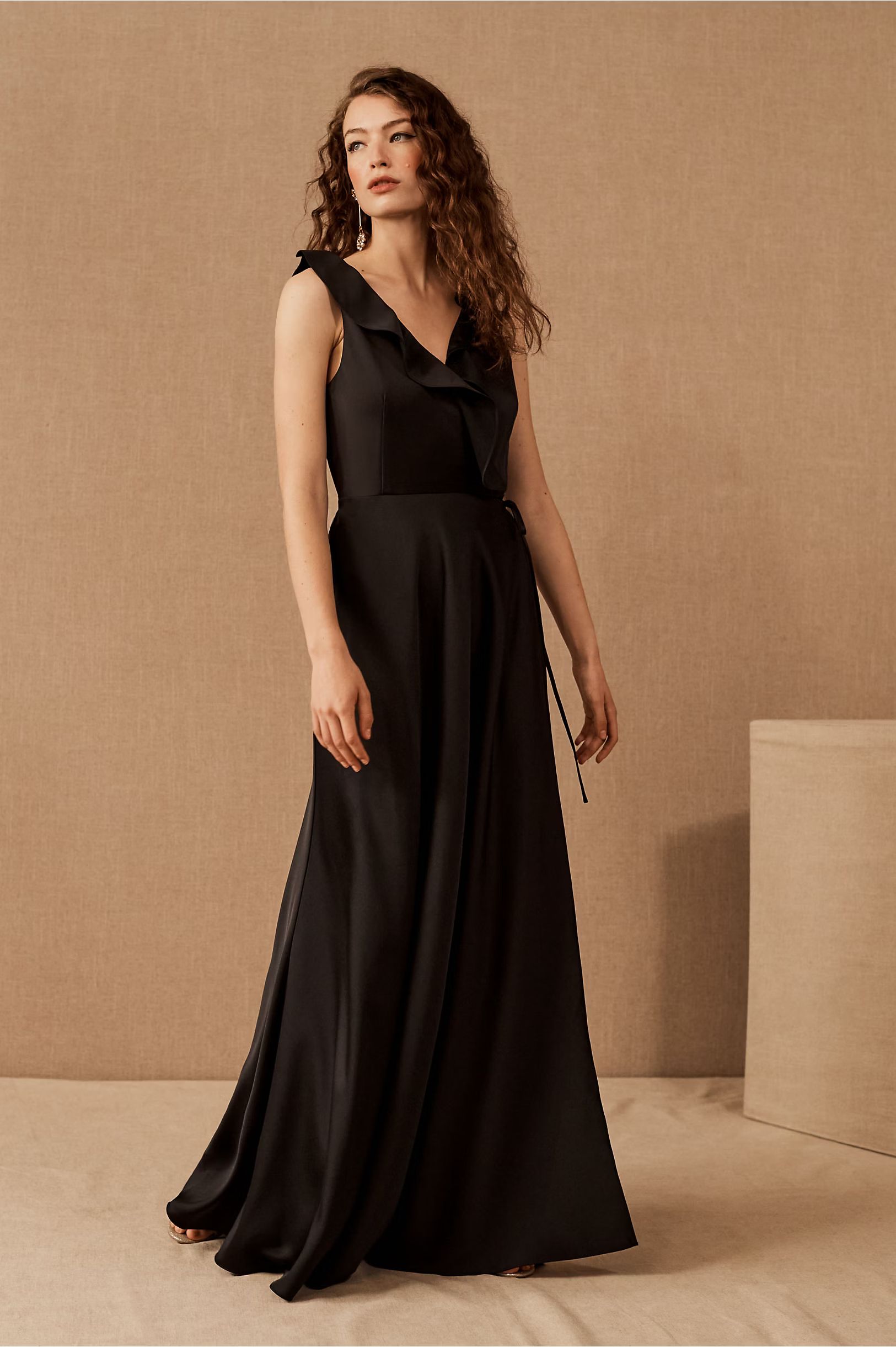 Tansy Satin Charmeuse Maxi Dress | BHLDN