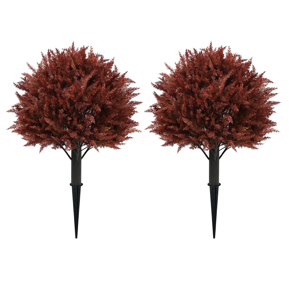 24" Artificial Cedar Shrubs with Ground Spikes,Faux Fall Plants for Indoor & Outdoor Decor,Real... | Wayfair North America