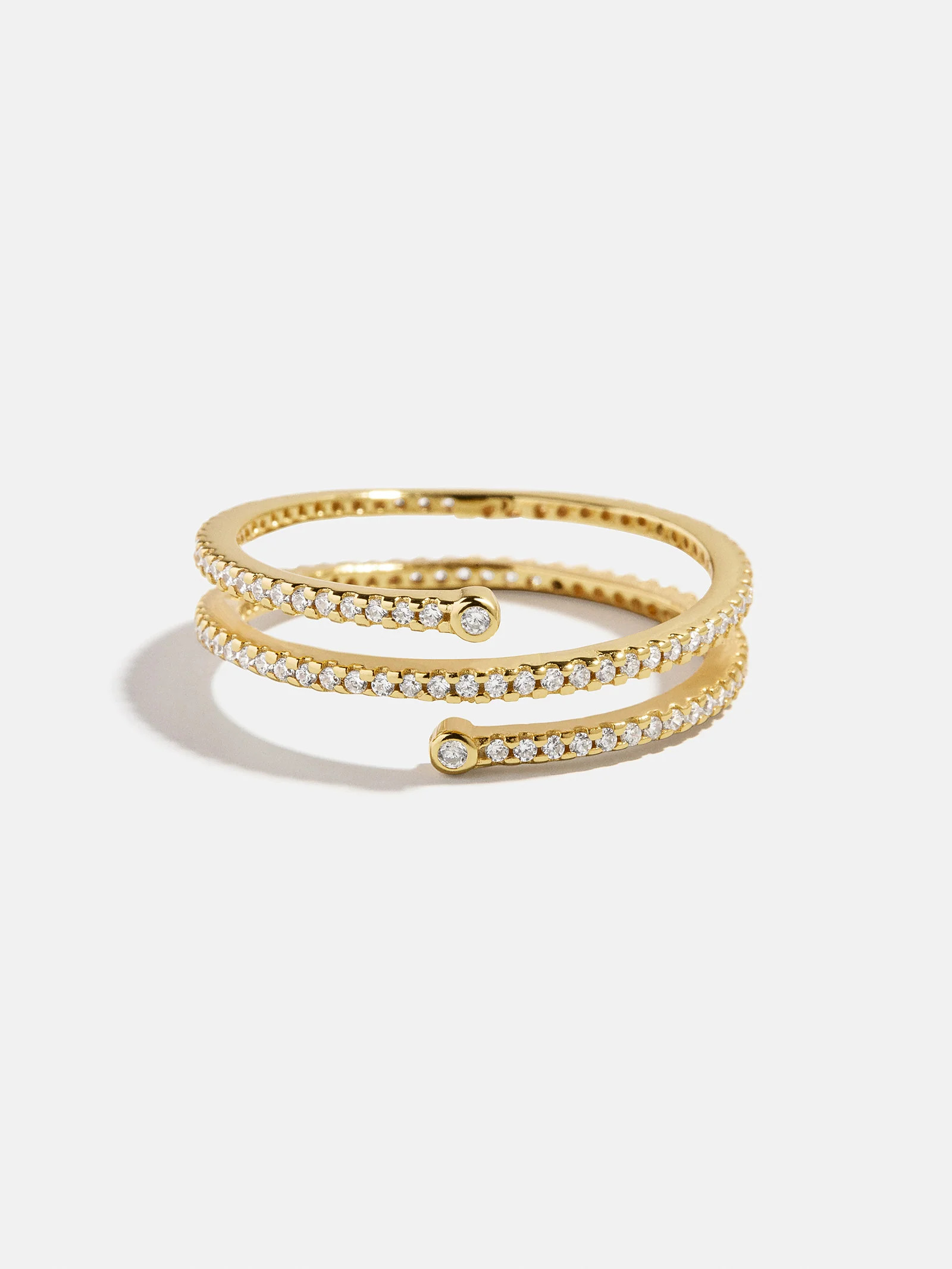 Miranda 18K Gold Wrap Ring - Gold/Pavé | BaubleBar
