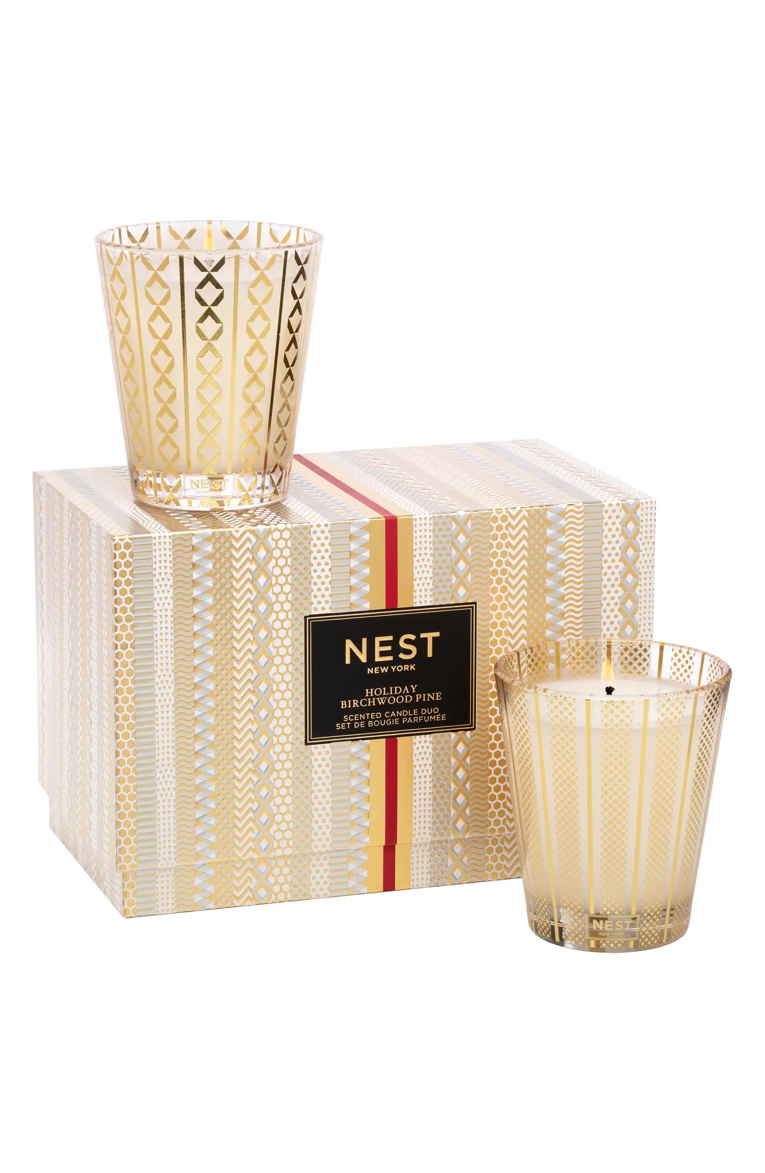 Holiday & Birchwood Pine Scented Candle Set | Nordstrom