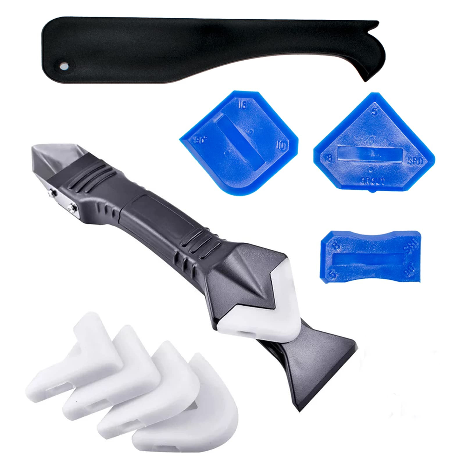 3 in 1 Silicone Caulking Tools（Stainless Steelhead）, Sealant Finishing Tool Grout Scraper, Re... | Amazon (US)