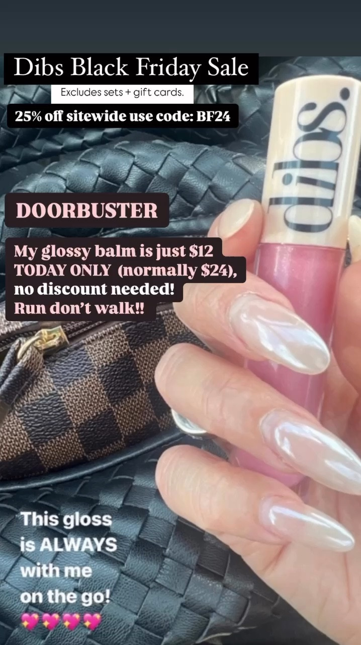 Dibs Beauty Black Friday Sale! 25% off sitewide with code: BF24. My glossy balm is 50% off today 11/29/24 only- no code needed!! My lipgloss is just $12! I’m obsessed with this Dibs glossy balm and all my Dibs faves! It smells amazing but the color is so Gorg and it’s not sticky at all with the most stunning shine! This is shade ‘Italian Soda’ It’s always with me on the go! Also linking my other favorite DIBS products and the new baked bronzer that just launched!! @dibsbeauty #LaidbackLuxeLife

Fave shades:

✨Lipgloss: ‘Italian Soda’
✨Duo: ‘2’
✨GlowTour Duo: ‘Pink Cosmos' and ‘Retrograde Rose’
✨Blush topper: ‘Spice Gal’ and ‘VIP Pink’ and ‘Starstruck'
✨Status stick: ‘Unbothered Bronze’
✨Baked Bronzer: ‘Spiced Chai'

Hey Beautiful! Feel free to comment on this post if you have any questions! 🫶🏽

Follow me for more fashion finds, beauty faves, lifestyle, home decor, sales and more! So glad you’re here!! XO, Karma

#LTKCyberWeek #LTKGiftGuide #LTKBeauty