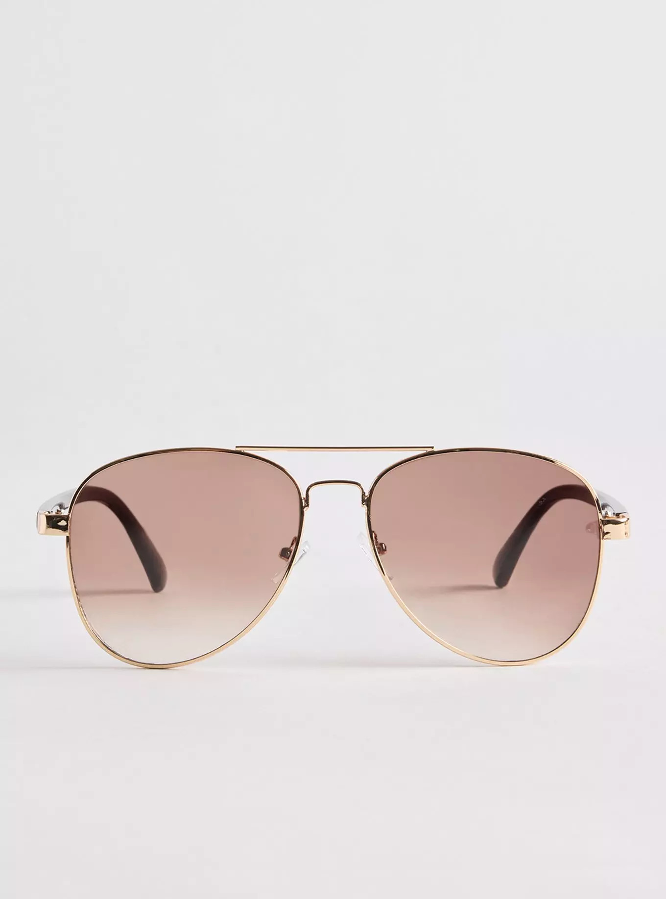 Rounded Aviator Ombre Lens Sunglasses | Torrid (US & Canada)