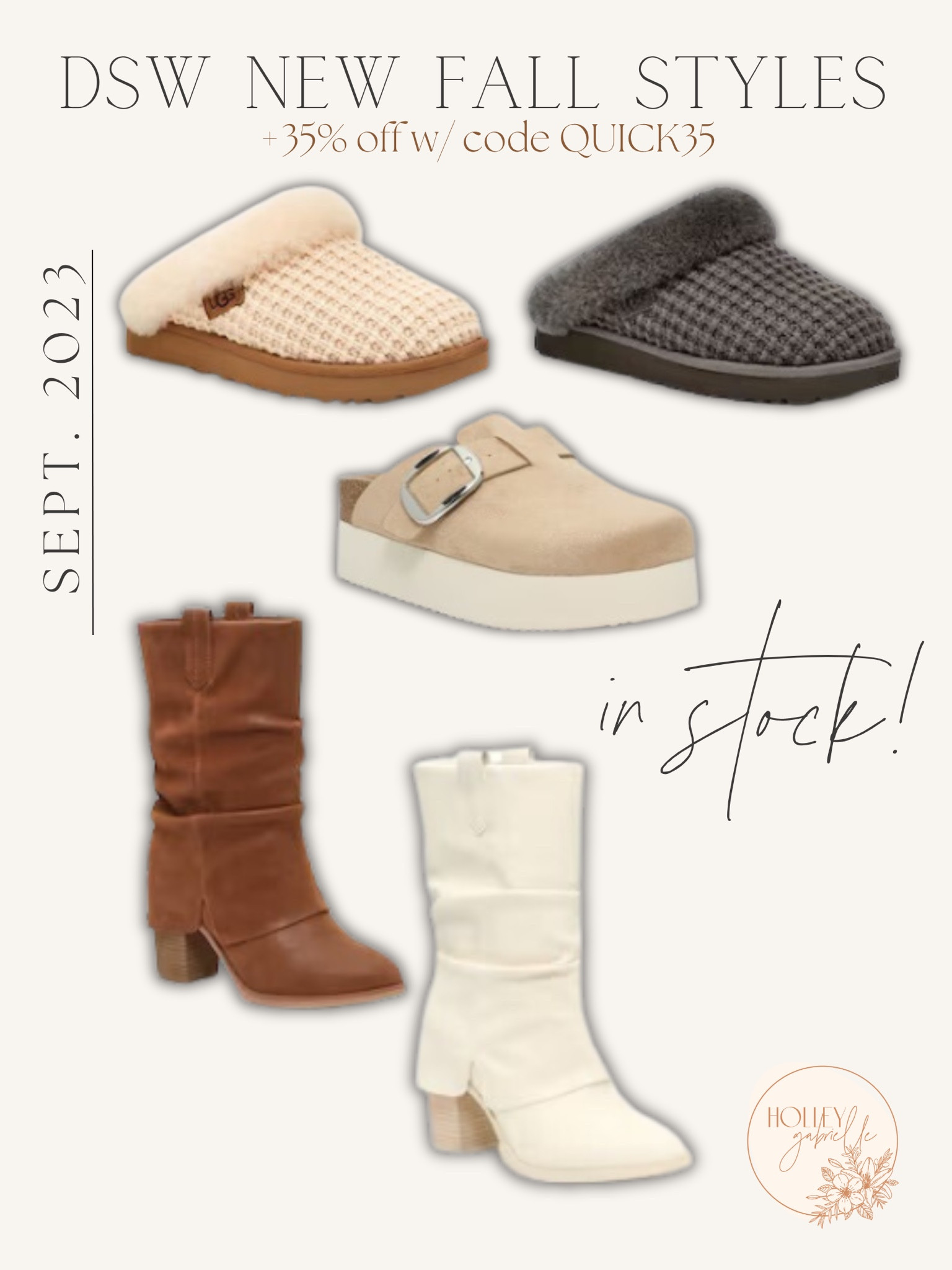 DSW is doing 35% off online right now w/ code QUICK35✨👏🏼 lots of cute / new arrivals for fall! Was influenced by my bff to grab the Birk dupe clogs 👀 less than $50! 

Boots / clogs / slippers / comfy / neutrals / inspo 

#LTKshoecrush #LTKSeasonal #LTKsalealert