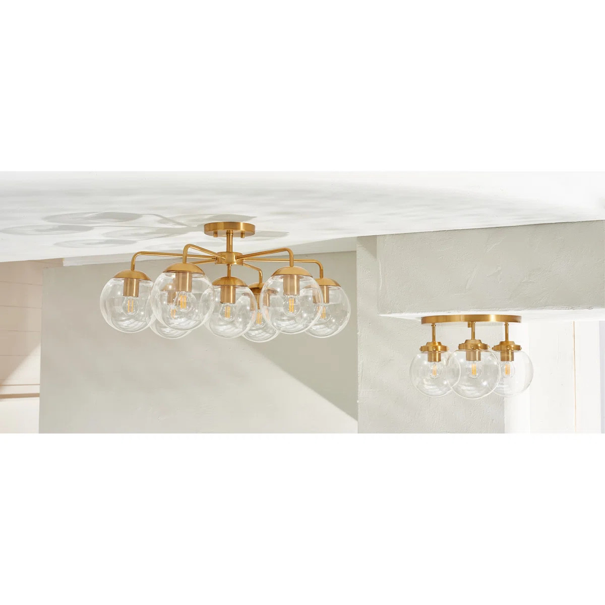 Beatryce Glass Semi Flush Mount | Wayfair North America