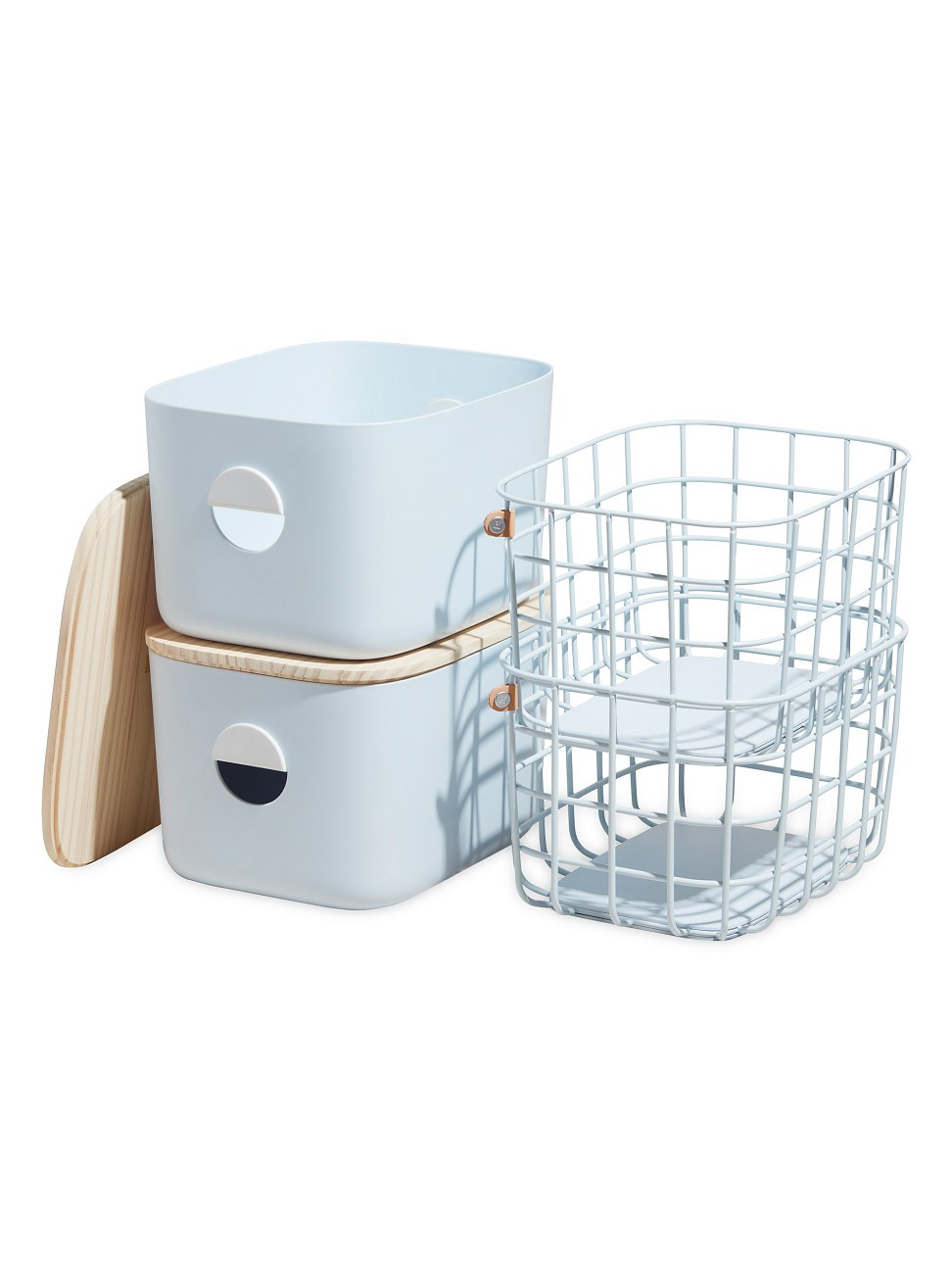 Medium Bin & Basket Bundle - Light Blue | Saks Fifth Avenue