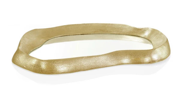 Cresting Reflections Tray, Large Gold | Greene & Co Interiors