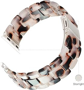 Lightweight Resin Band For Apple Watch Series 11 10 9 8 7 6 5 4 3 2 1 SE 3 2 Ultra 3 2, Fashion A... | Amazon (US)