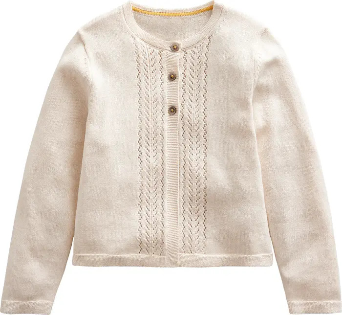 Mini Boden Kids' Pointelle Cotton Cardigan | Nordstrom | Nordstrom