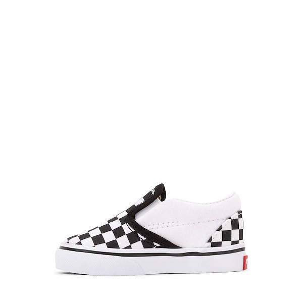 Vans Slip-On Checkerboard Skate Shoe - Baby / Toddler - Black / White | Journeys
