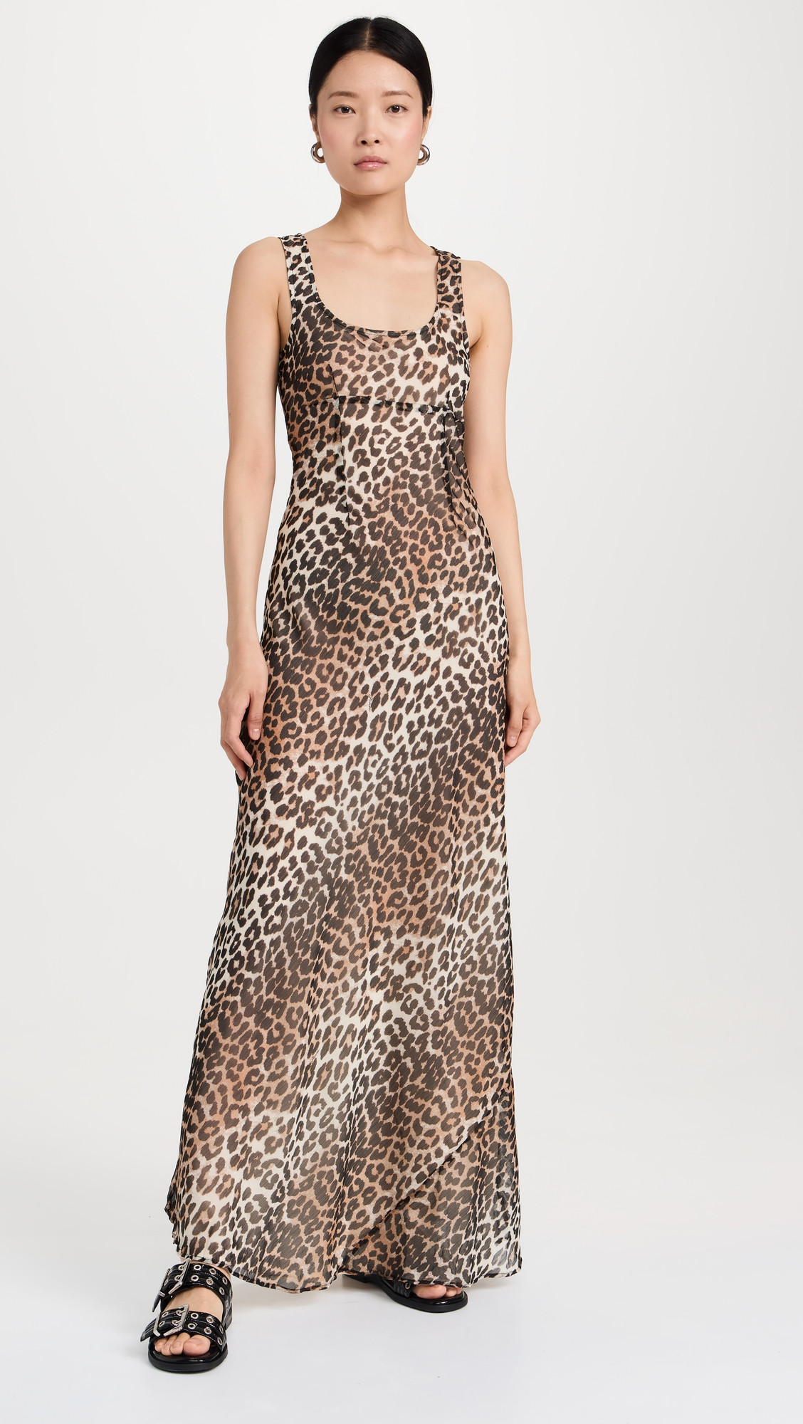 Printed Chiffon Maxi Dress - Almond Milk | Shopbop