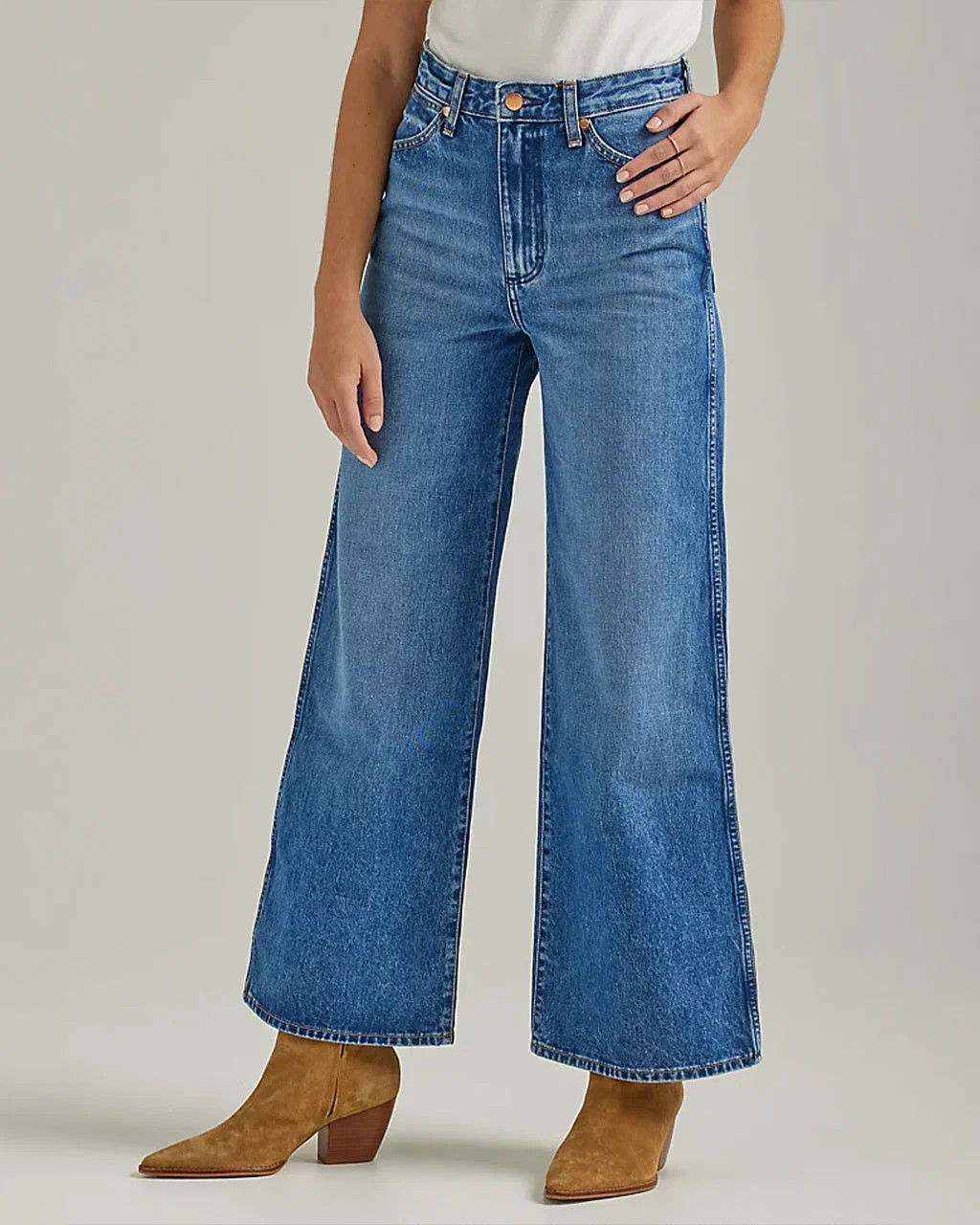 Worldwide High Rise Crop Jeans - Preloved | ban.do