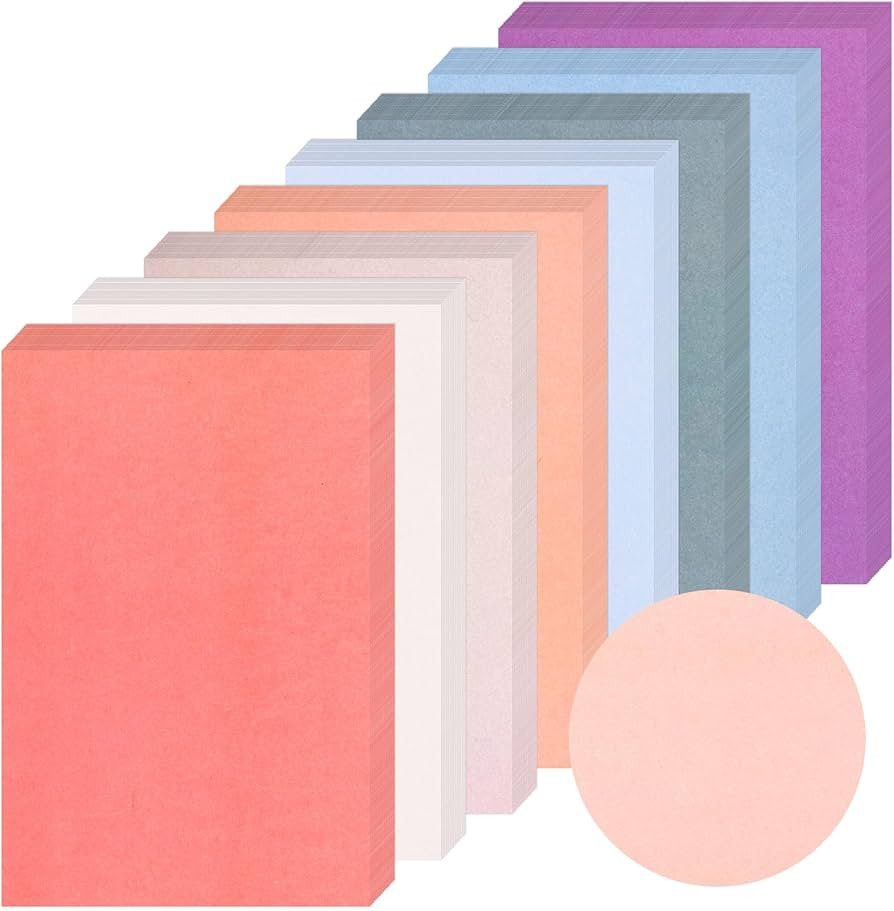 Geyoga 200 Sheets Colored Cardstock Paper Cardstock Starter Kit 4 x 6 Inch 190 GSM Thick Construc... | Amazon (US)