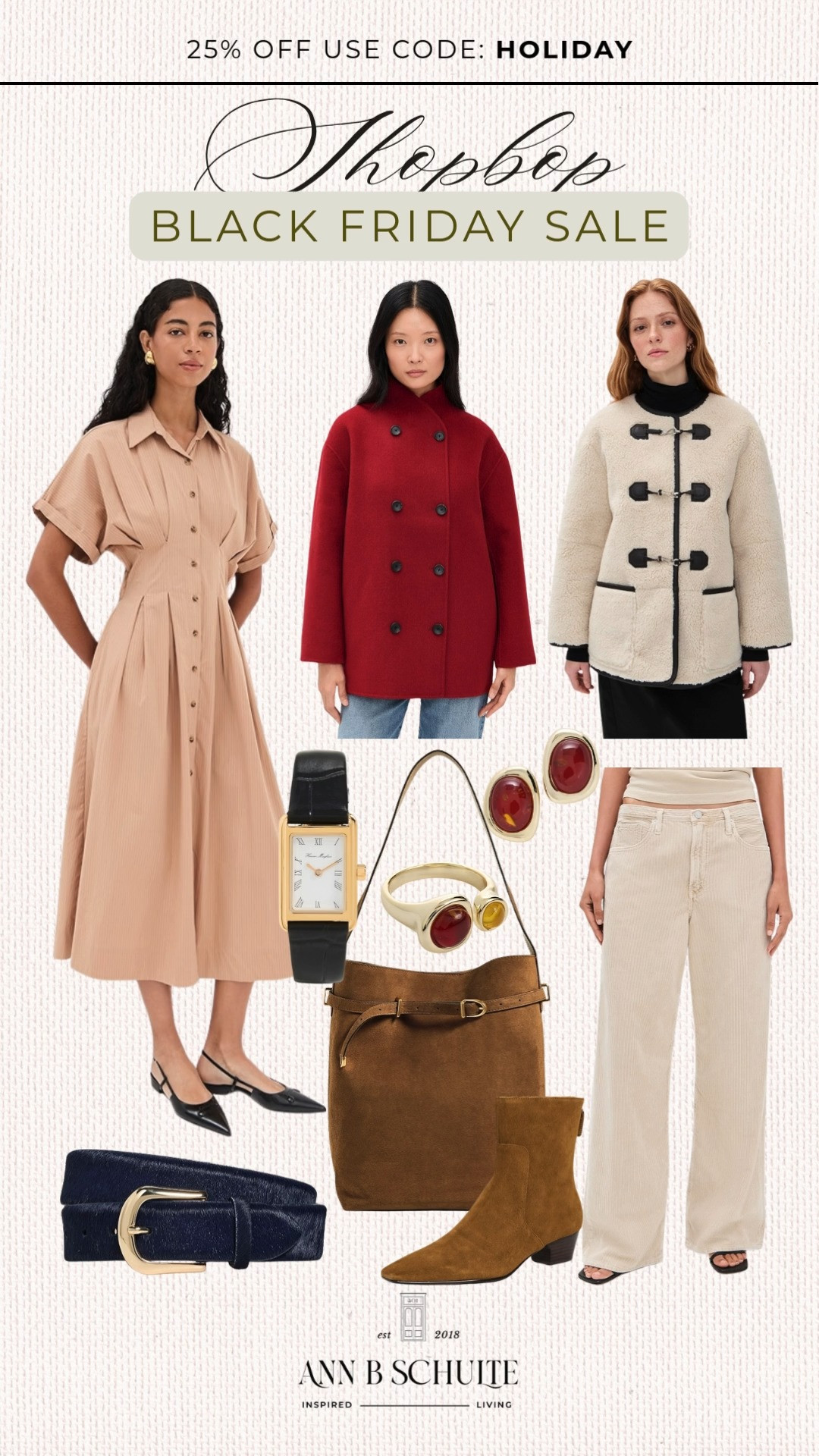 Upgrade your closet before the leftovers with Shopbop’s Black Friday treat 25% OFF everything when you use code: Holiday! Nothing says grateful like new arrivals you picked yourself. 🛍️✨🦃
#BlackFriday #Shopbop #HolidaySale #ShopbopSale #ShopBlackFriday #FashionDeals #ShopSale #HolidayShopping #StyleFinds #SaleAlert 

 #LTKHoliday #LTKootd #LTKSaleAlert