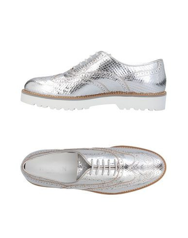Hogan Woman Lace-up shoes Silver Size 4.5 Leather | YOOX (US)