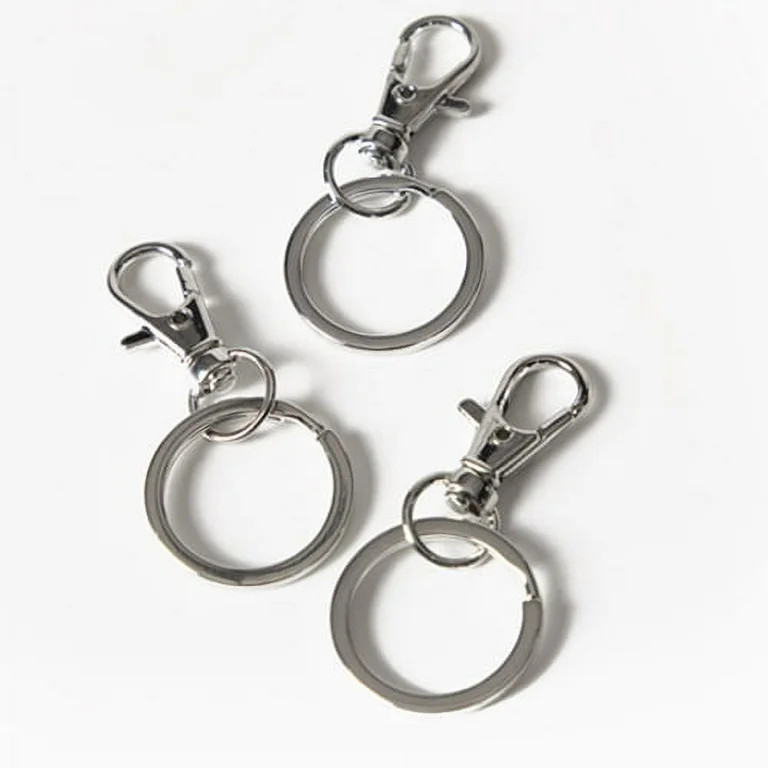 CousinDIY Silver Split Ring Key Chain with Clip, 3 Pc. Pack | Walmart (US)