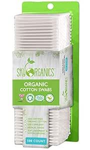 Cotton Swabs Organic by Sky Organics (Large pack of 500 ct.) Natural Cotton Buds, Cruelty-Free Co... | Amazon (US)