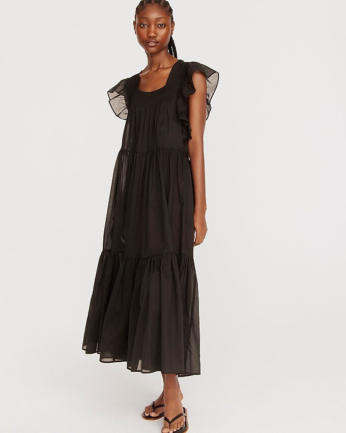 Flutter-sleeve cover-up dress | J. Crew US