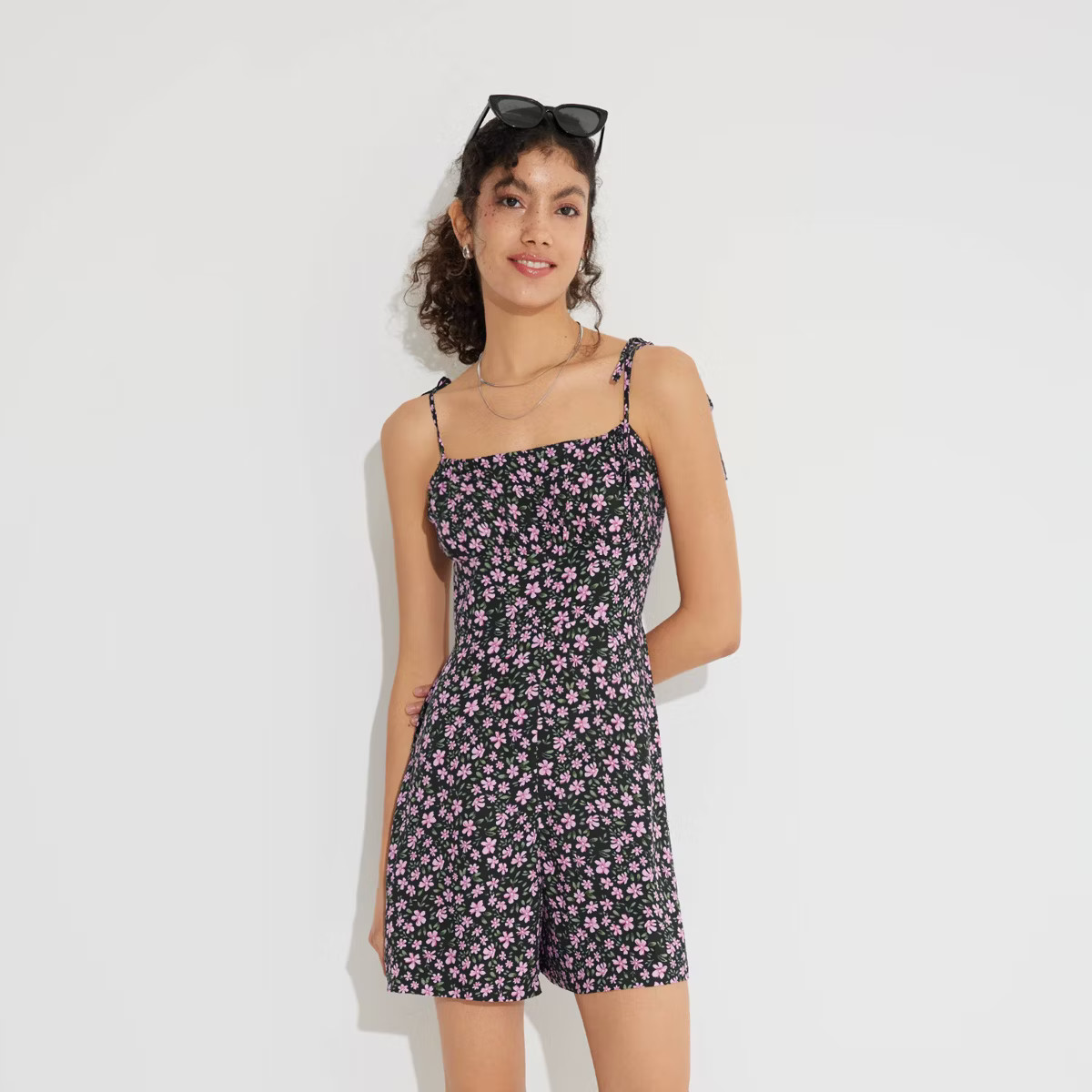 Women's Tie Shoulder Romper - Wild Fable™ | Target