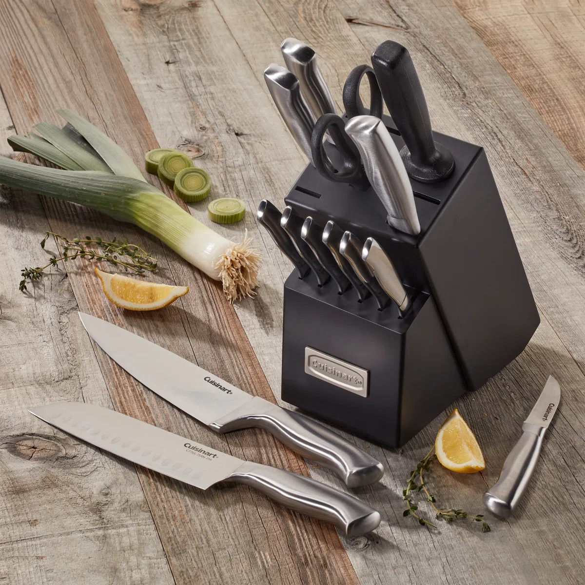 Cuisinart Stainless Steel Hollow Handle 15 Piece Knife Block Set | Wayfair North America