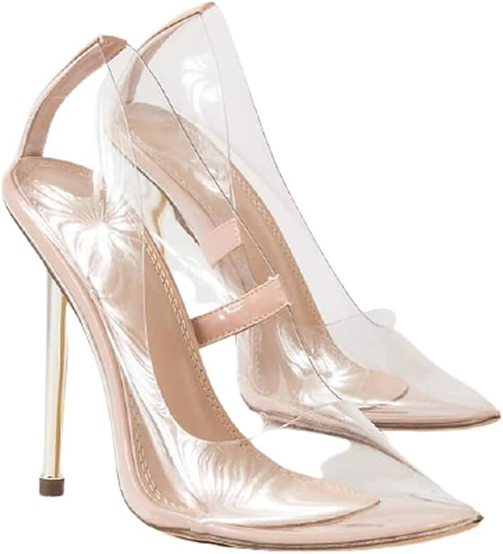 Liliana Women Pointed Toe Pumps High Heel Slip On Dress Shoe | Amazon (US)