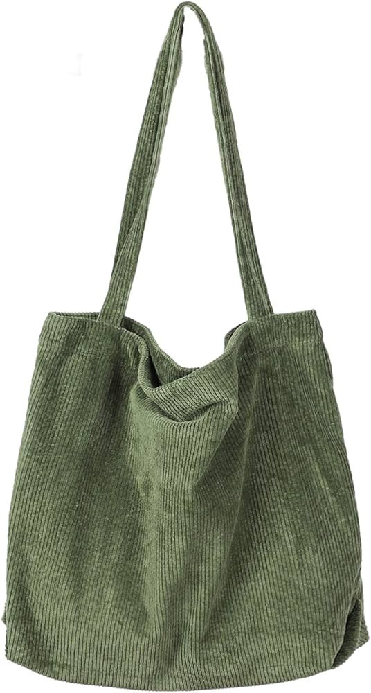 Women Corduroy Tote Bag, Etercycle Casual Handbags Big Capacity Shopping Shoulder Bag with Pocket... | Amazon (US)