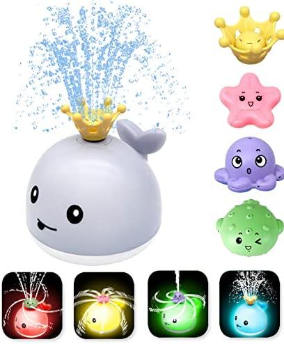 Bath Toys for Toddlers, Spray Water Baby Bath Toy, Light Up Sprinkler Bathtub Toys, Swimming Pool... | Amazon (US)