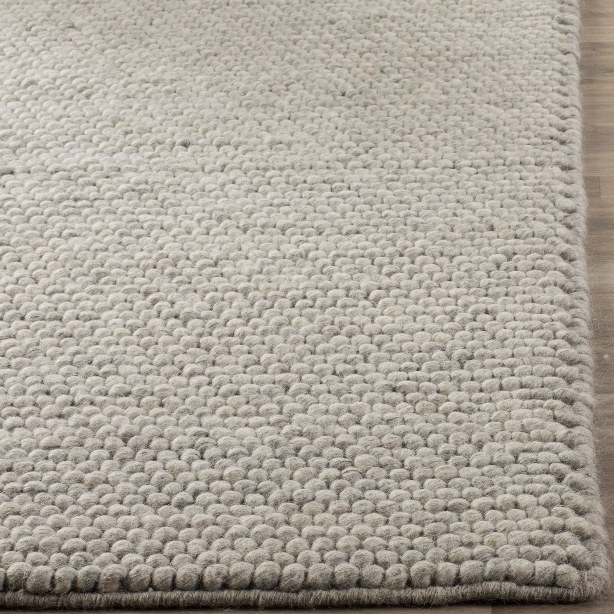 SAFAVIEH Handmade Natura Gonnie Wool Rug - 8' Square - Silver | Overstock