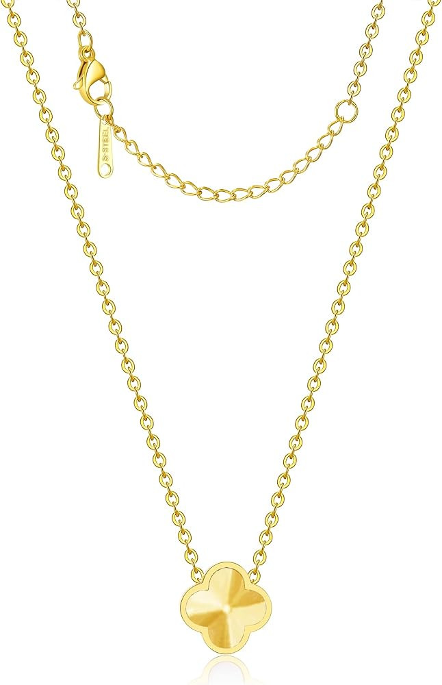 AIPPK Clover Necklace for Women Four Leaf Clover Necklace Flower Lucky Pendant for Women | Amazon (US)