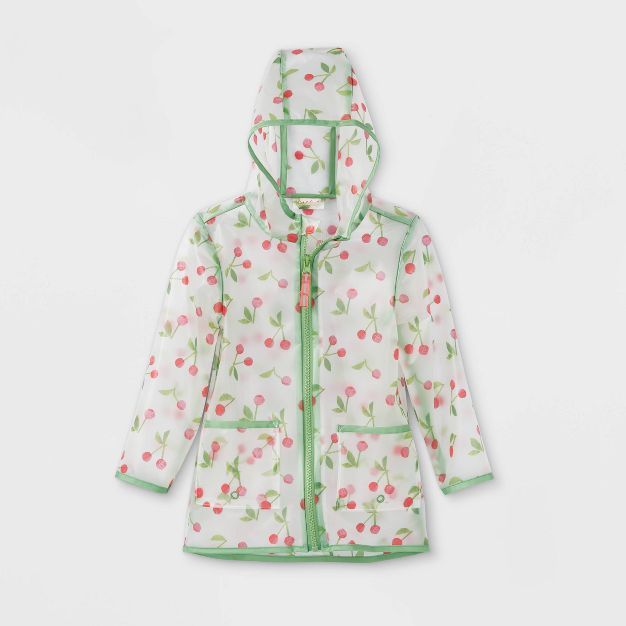 Toddler Cherry Print Rain Jacket - Cat & Jack™ Cherry Pink | Target