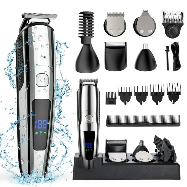 Hair Clipper for Men, All in One Grooming Kit IPX7 Waterproof, Cordless Electric Beard Trimmer, U... | Walmart (US)