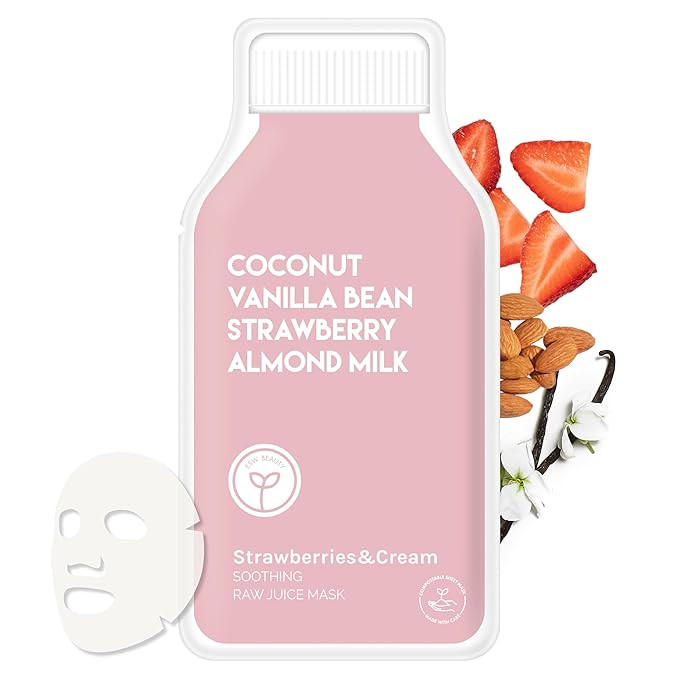 ESW Beauty Strawberries & Cream - Soothing Raw Juice Face Mask - Calming with Coconut, Vanilla Be... | Amazon (US)