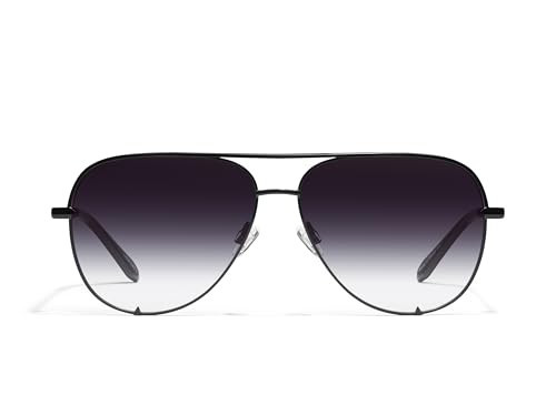 Quay - Sunglasses for Men & Women, Aviator Lenses with UV Protection, Oversized Sunglasses (High Key Extra Large, Black) | Amazon (US)