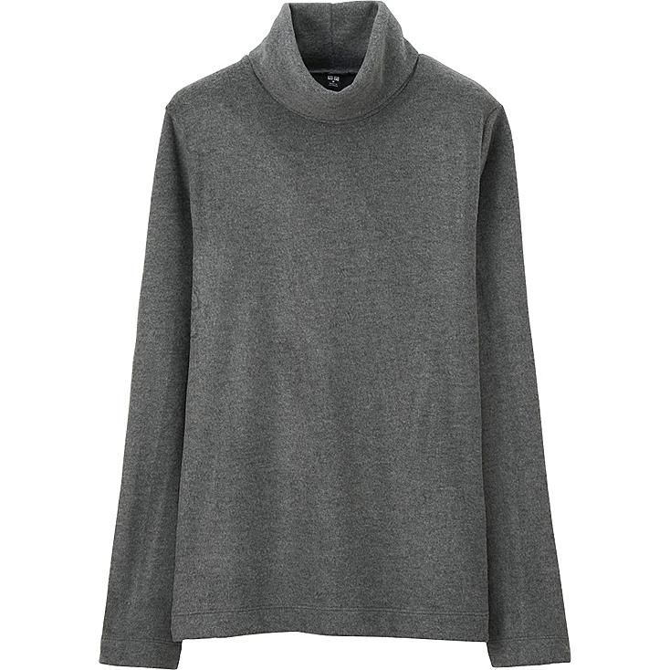 UNIQLO Women's Heattech Fleece Turtle Neck Long Sleeve T, Gray, XS | UNIQLO (US)