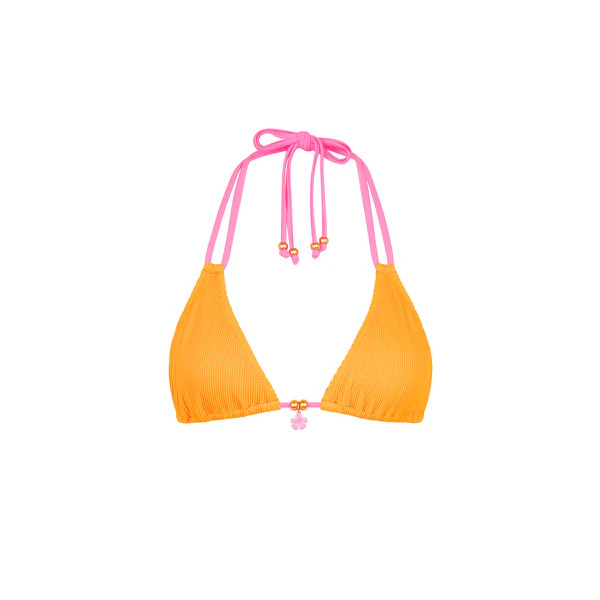 Halter Bralette Bikini Top - Peach Pop | Kulani Kinis US