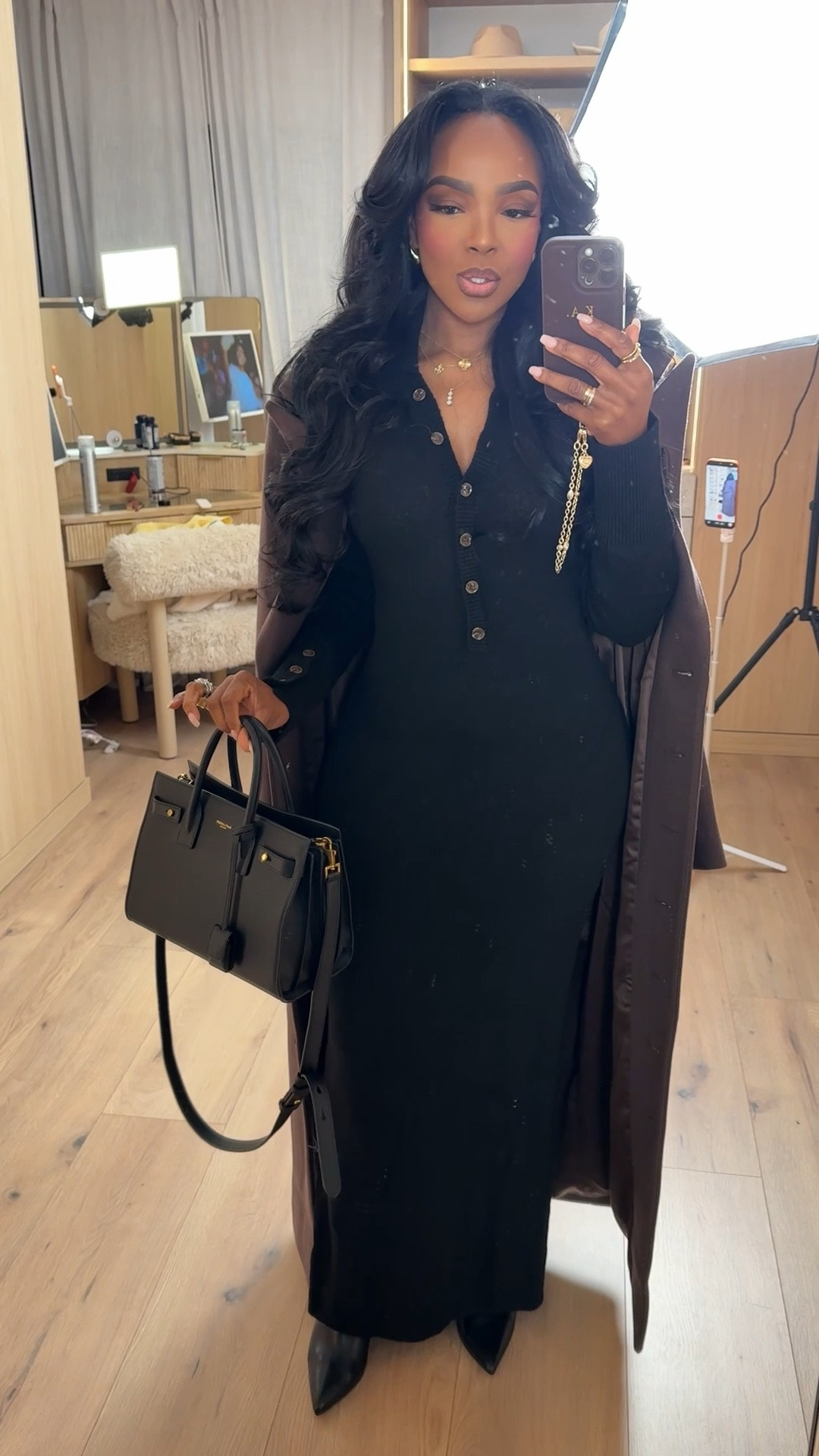 Effortless and elevated in this long black knit dress paired with a @babyboo long brown coat.

The soft, body-skimming knit creates a clean silhouette, while the rich brown outer layer adds warmth and contrast that instantly makes the look feel luxe and intentional.

Perfect for winter dinners, holiday evenings, date nights, and elevated everyday wear.

📏 Sizing: Dress (Small)
📏 Measurements:
5’4” · 138 lbs · 34D · 27” waist · 40” hips

Long knit dress styling, chocolate brown coat outfit, elevated winter neutrals, chic monochrome layering, polished cold-weather looks.

Follow me on Instagram and YouTube @kirasfashionfinds

#LTKPetite #LTKootd