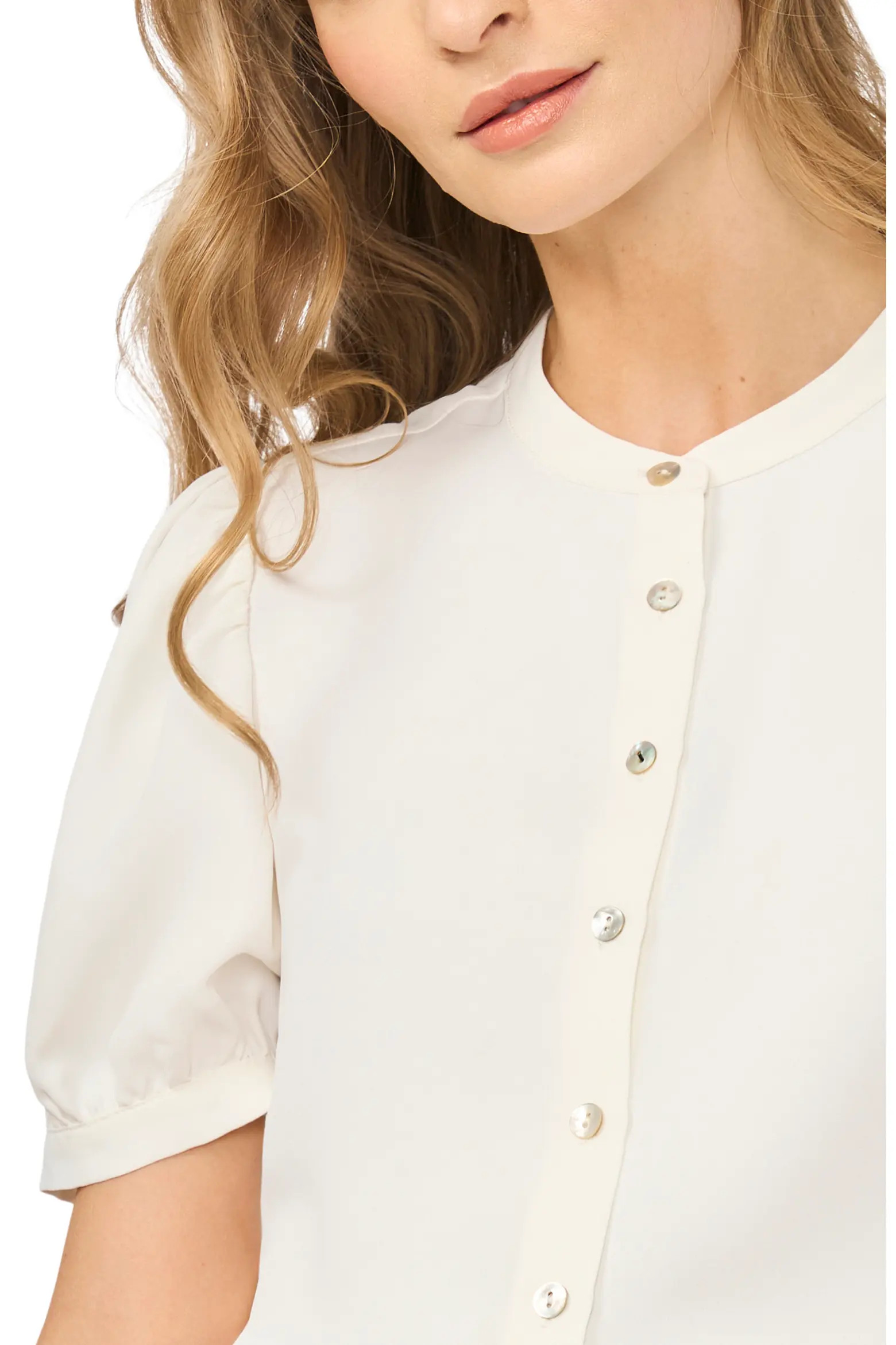 Puff Sleeve Button-Up Top (Women) | Nordstrom | Nordstrom