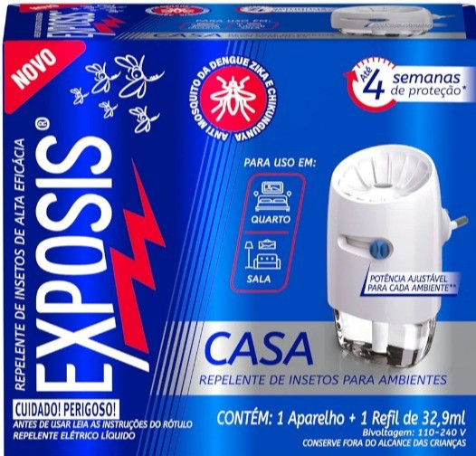 Exposis Casa, Repelente Elétrico Líquido para Tomada, Aparelho e Refil, Sala e quarto, Alta eficácia, Bivolt, Até 4 semanas de Proteção, 32,9ml

#LTKbrasil #LTKfamily