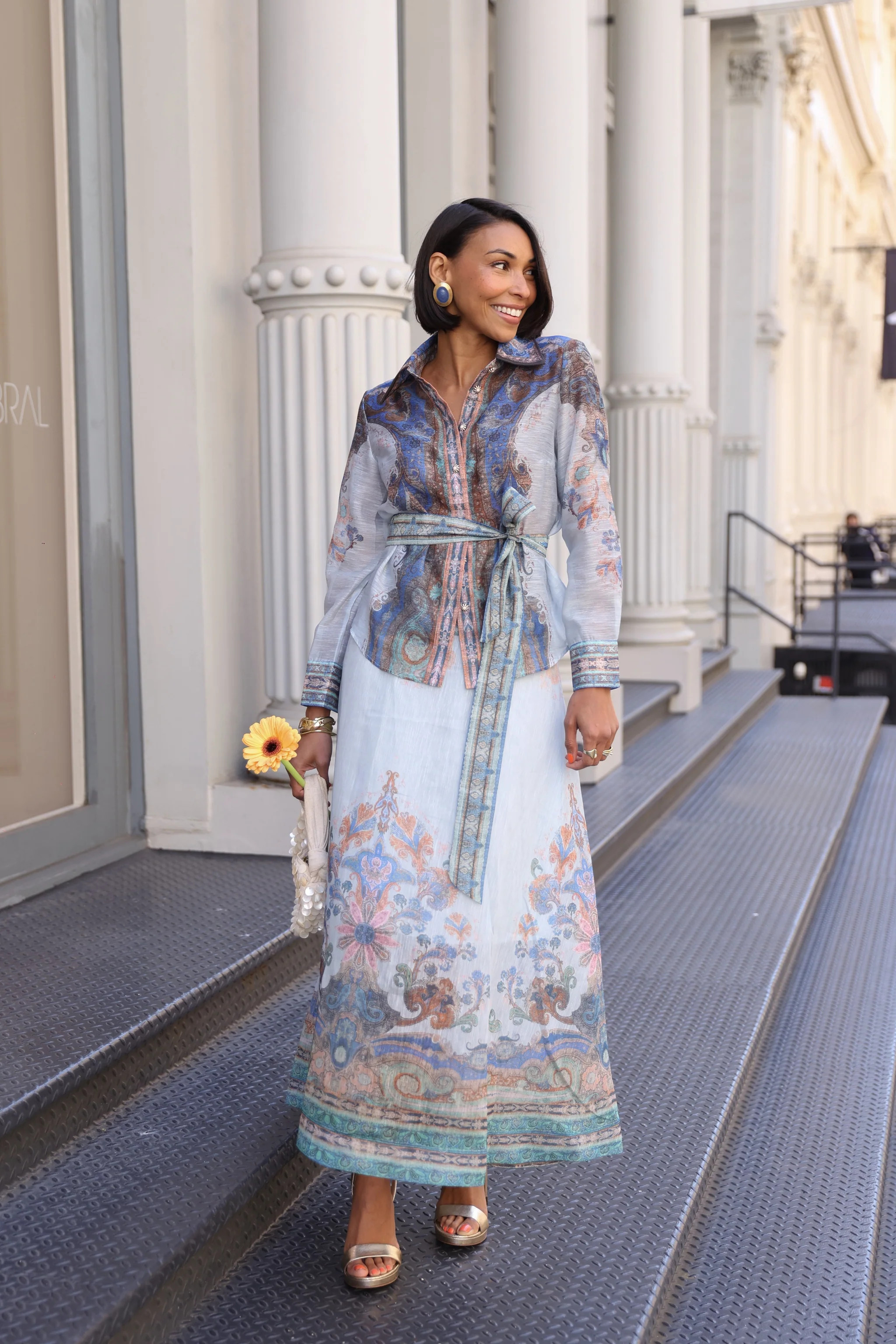 Katherine Long Sleeve Button Down Top | Benaar La