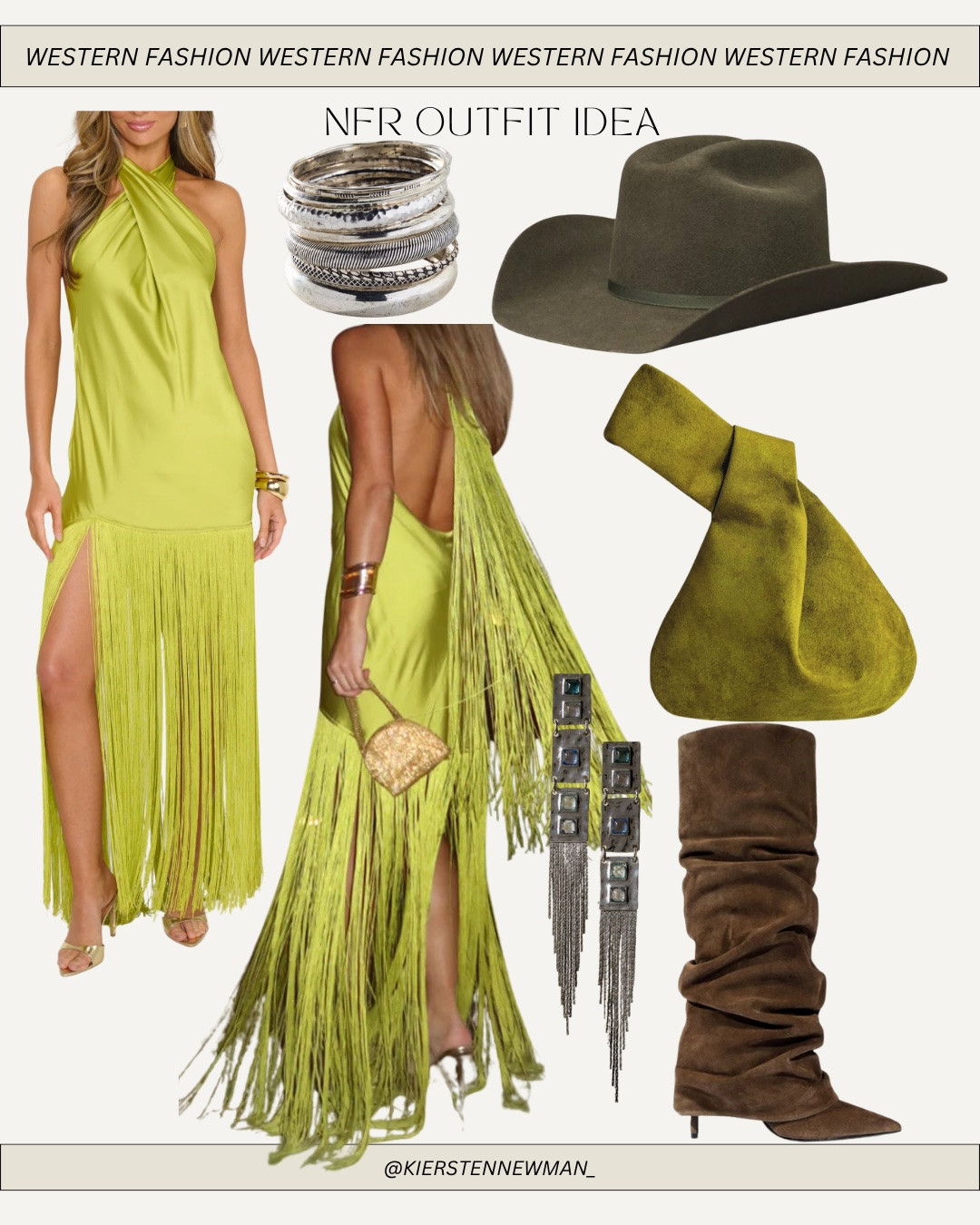 NFR OUTFIT IDEA - green chartreuse fringe dress - going out - Vegas - Christmas party dress - wedding guest dress - western chic - high heel  cowgirl boots - cowboy boots - cowgirl felt hat - cowboy felt hat - Turquoise jewelry - fringe bag - rodeo - PBR - national finals rodeo - country concert outfit - Ella Langley outfit idea

#LTKgrwm #LTKootd

#LTKgrwm #LTKootd #LTKWedding