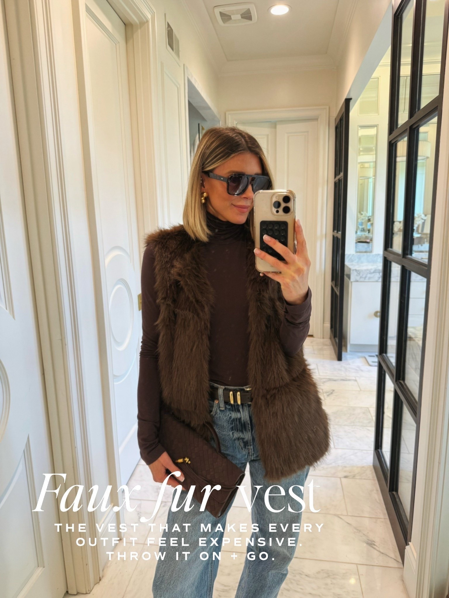Amazon faux fur vest — so chic! Im wearing a size small here.

#LTKSeasonal #LTKStyleTip