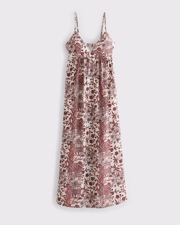 Bra-Free Clasp-Back Flowy Maxi Dress | Abercrombie & Fitch (US)