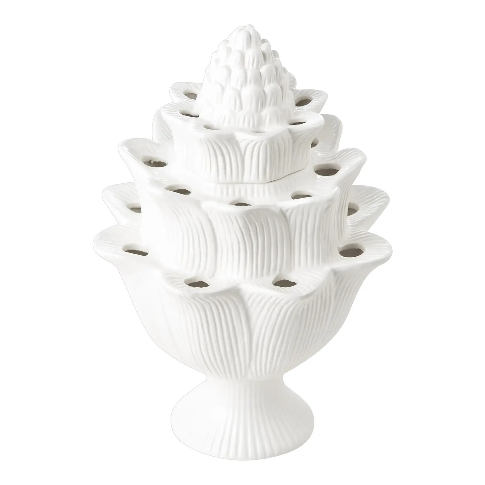 Small White Artichoke Tulipiere | Chairish