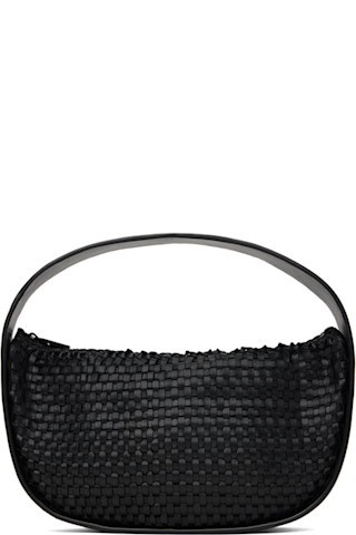 St. Agni - Black Woven Petit Arc Bag | SSENSE
