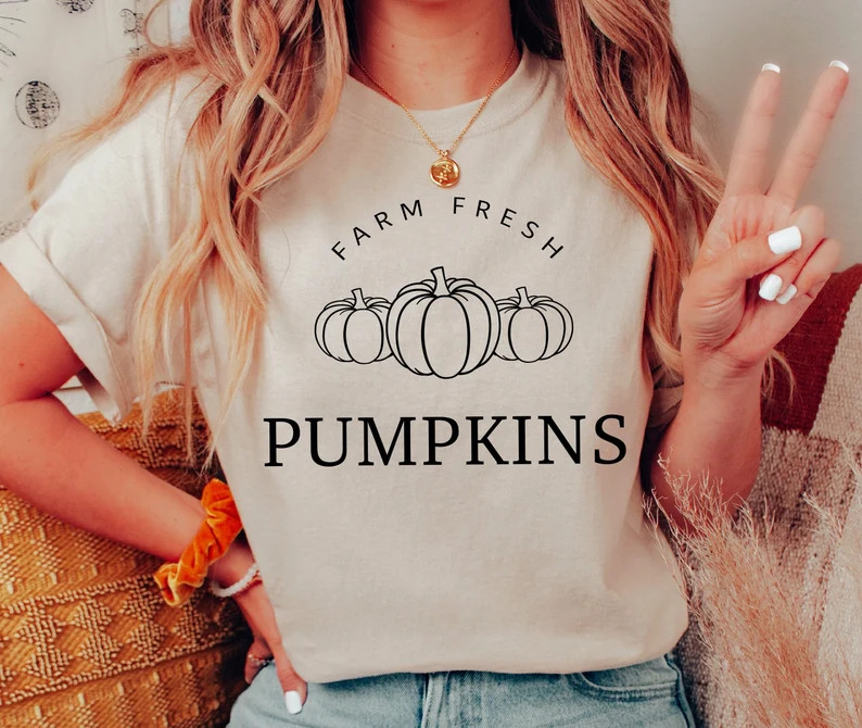 Pumpkin Sweatshirt Fall Crewneck Cute Pumpkin Patch Shirt - Etsy | Etsy (US)