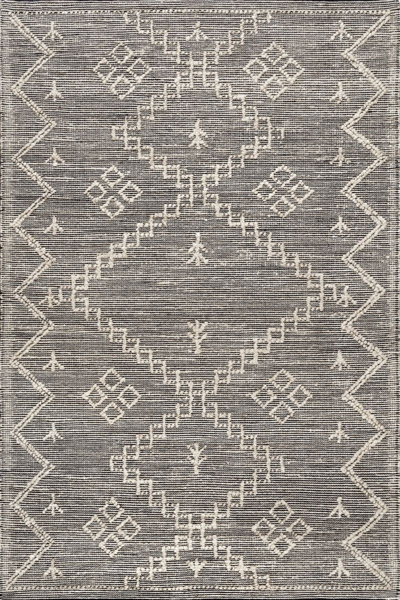 Gray Textured Moroccan Jute 6' x 9' Area Rug | Rugs USA