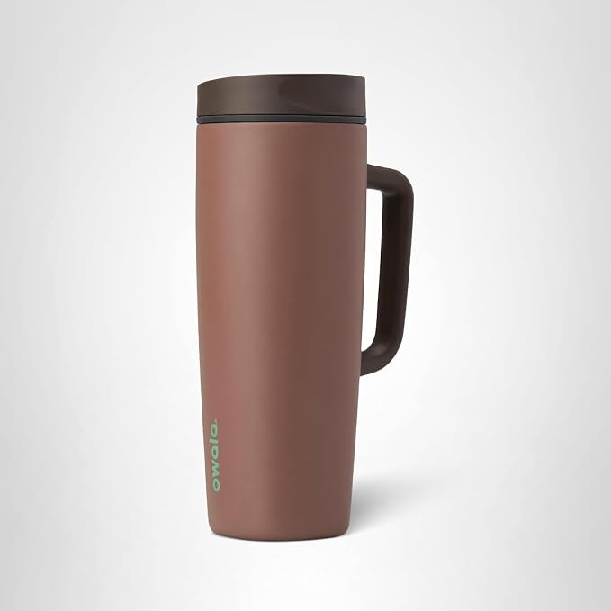 Owala SmoothSip Slider Stainless Steel Insulated Travel Mug with Handle, 100% Leak Proof, For Hot... | Amazon (US)